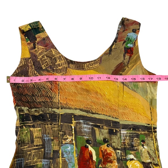 Jams World Artsy Impressionist Village Dress Size Medium - Picture 8 of 12